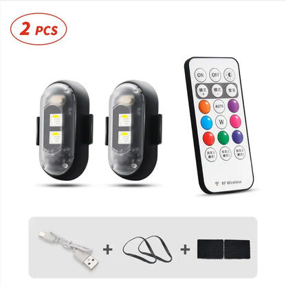 RGB Led Aircraft Strobe Light Remote Wireless