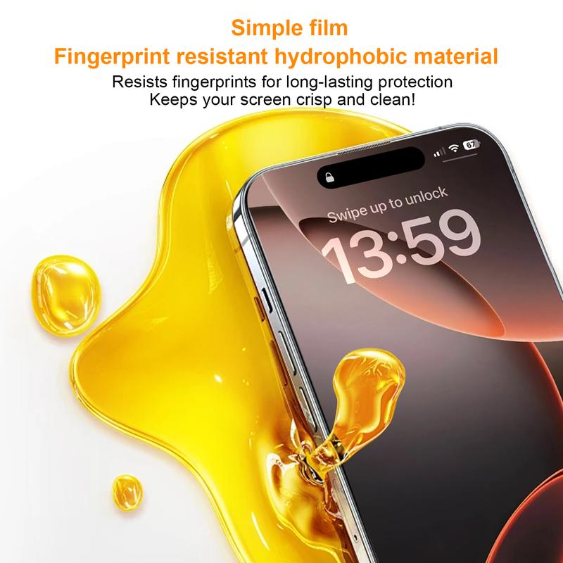 Luxury Privacy Screen Protector for iPhone- Fingerprint Proof, Scratch Resistant