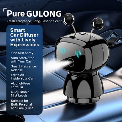 Cute Robot Car Diffuser – Auto-Sensing Mist & LED Vent Freshener
