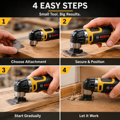 ⚡ Bosch Mini Oscillating Multi-Tool – Compact Cutting, Sanding & Scraping Tool for DIY Projects