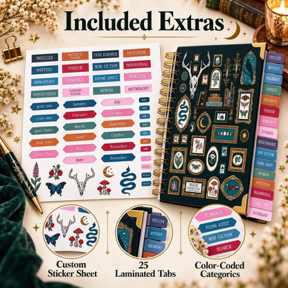 Midnight Study Hardcover Reading Planner for Book Lovers