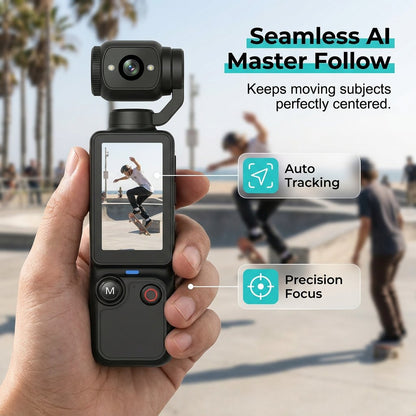 Xtra MuseTM Pro — 2.5K AI Pocket Camera with 180° Rotating Lens