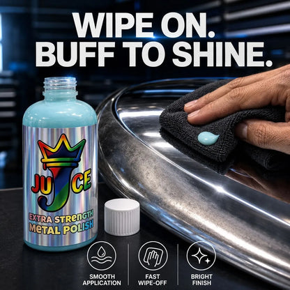 🚗All-in-one Metal Polish Kit – 16oz High-Performance Cleaner with Microfiber & Denim Rags