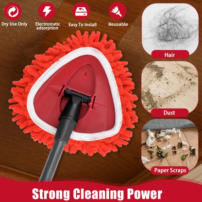 Triangle Chenille Mop Replacement Head – Compatible with O-Cedar & Vileda Spin Mops