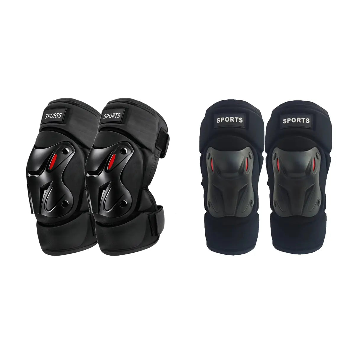Adjustable Hard Shell Protective Knee Pads 1 Pair | Shock Absorbing Sports Knee Guards