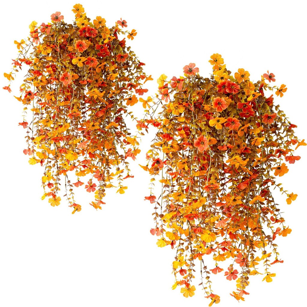 🌷 Outdoor Cascading Daisy & Eucalyptus Flowers – UV Resistant Faux Hanging Blooms✨