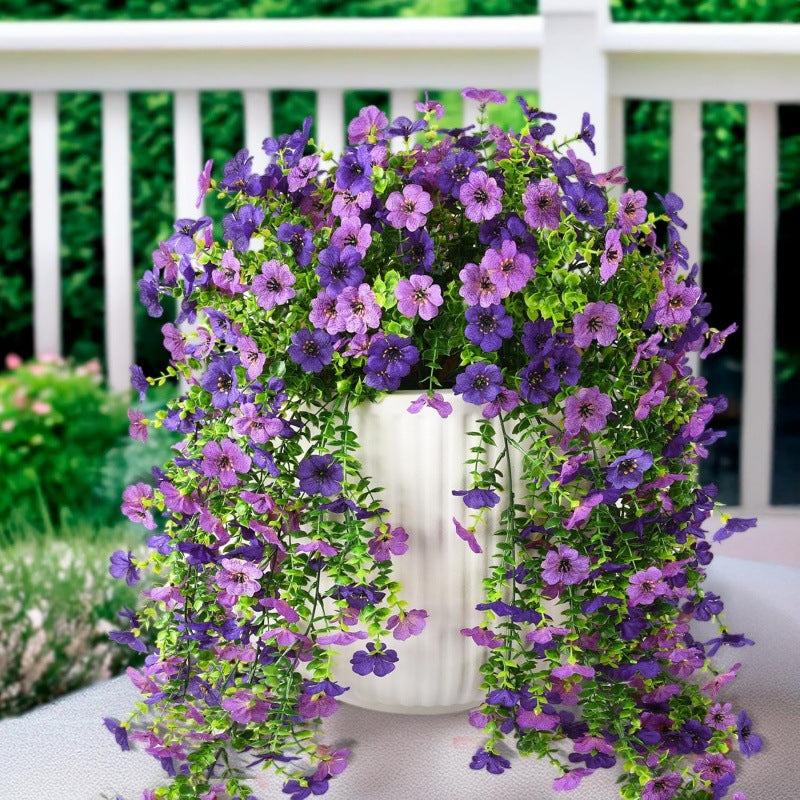 🌷 Outdoor Cascading Daisy & Eucalyptus Flowers – UV Resistant Faux Hanging Blooms✨