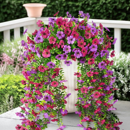 🌷 Outdoor Cascading Daisy & Eucalyptus Flowers – UV Resistant Faux Hanging Blooms✨