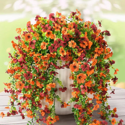 🌷 Outdoor Cascading Daisy & Eucalyptus Flowers – UV Resistant Faux Hanging Blooms✨