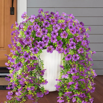🌷 Outdoor Cascading Daisy & Eucalyptus Flowers – UV Resistant Faux Hanging Blooms✨
