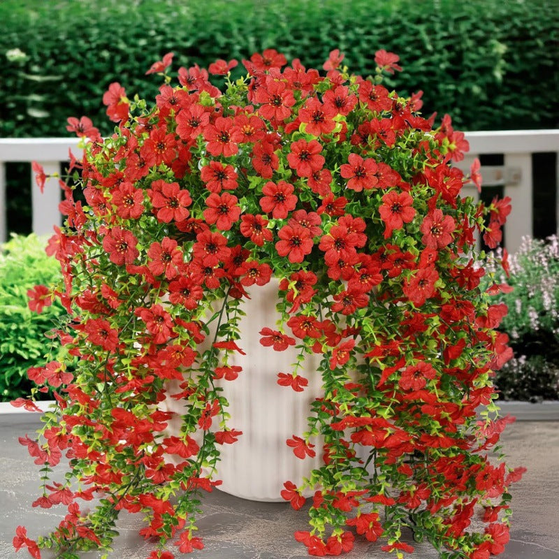 🌷 Outdoor Cascading Daisy & Eucalyptus Flowers – UV Resistant Faux Hanging Blooms✨