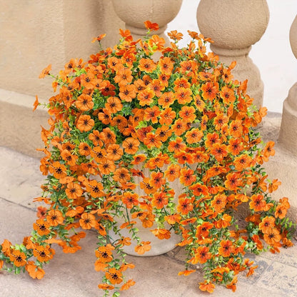 🌷 Outdoor Cascading Daisy & Eucalyptus Flowers – UV Resistant Faux Hanging Blooms✨