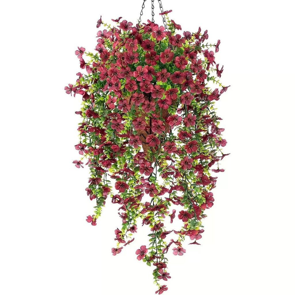 🌷 Outdoor Cascading Daisy & Eucalyptus Flowers – UV Resistant Faux Hanging Blooms✨