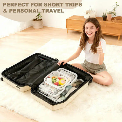 Clear Organizer Storage Box Clear Hard Shell Zipper Case