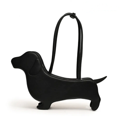 🐶 Dachshund-Shaped Crossbody Bag – Cute PU Dog Purs