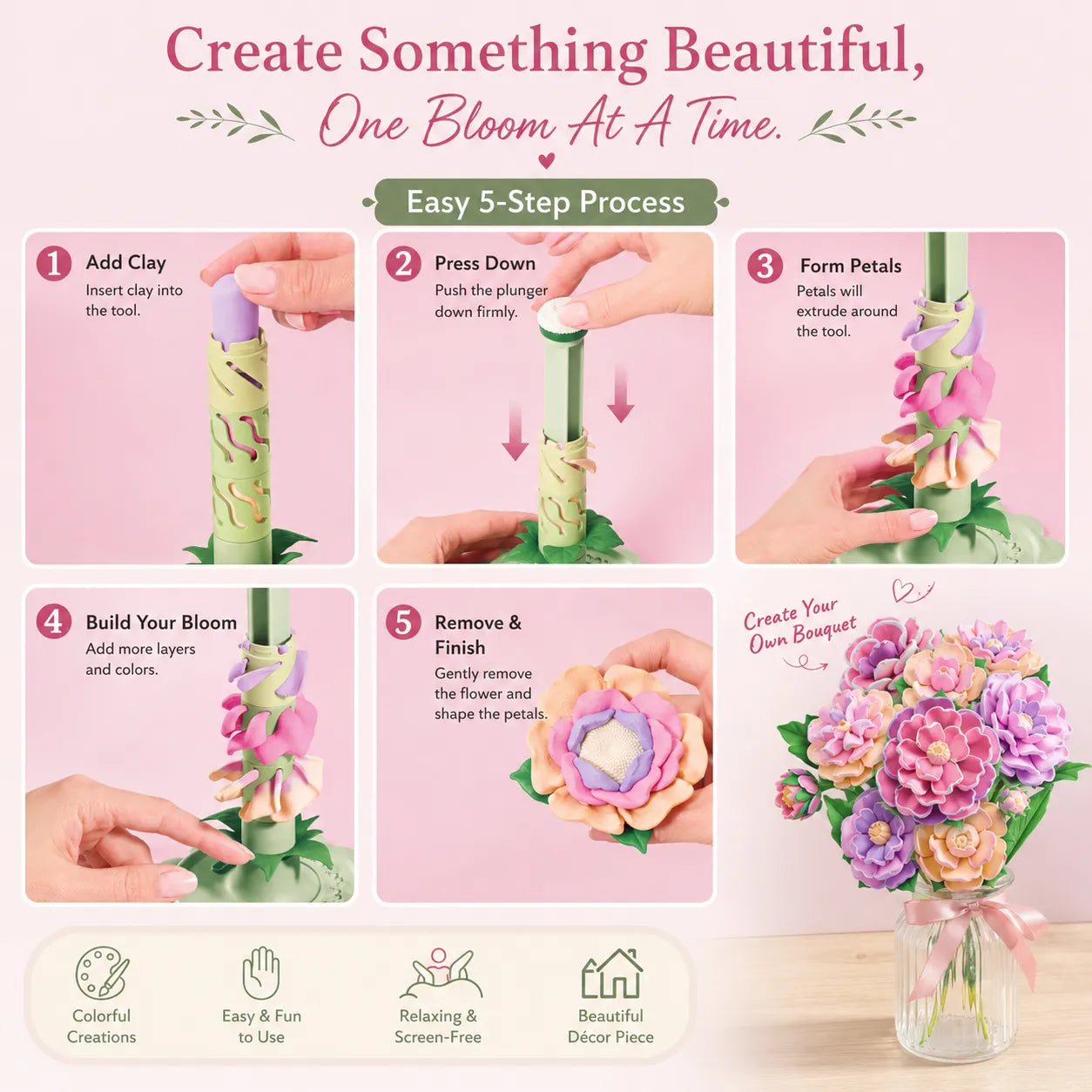 DIY Blooming Flower Bouquet Craft Kit