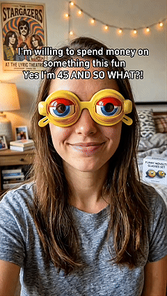 🤪 Kinetic Crazy Eyes Glasses 👓✨ – Animated Moving Eyes 👀 for Instant Laughs 😂 & Party Fun-QR
