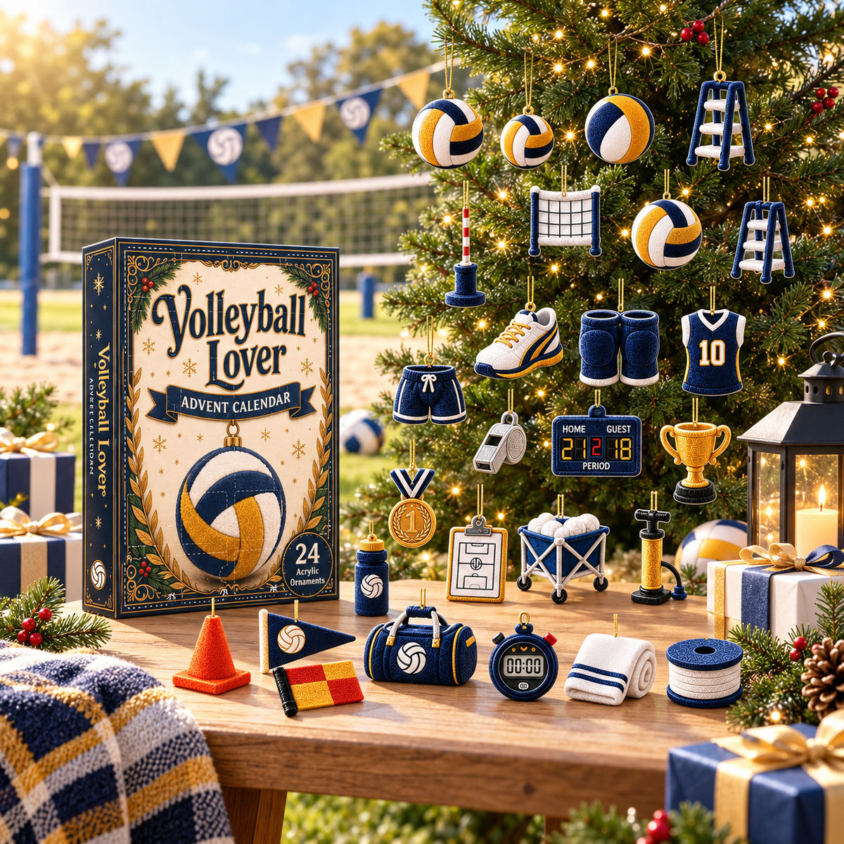 🎄 LAST CHANCE 50% OFF – 24-Day Volleyball Advent Calendar With 24 Game-Day Ornaments 🏐