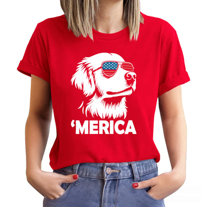 🐶Merica Golden Retriever Shirt | 4th of July Dog Shirt