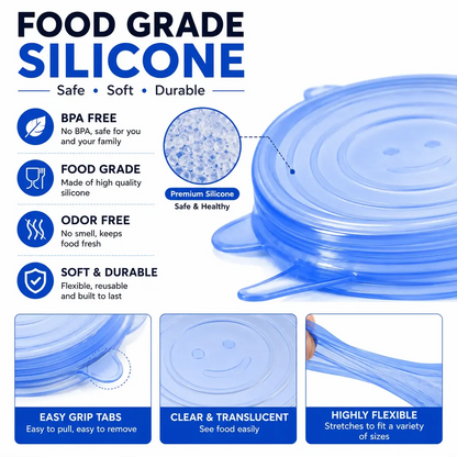🍃 Silicone Stretch Lids – Ditch Plastic Wrap, Choose a Better Way