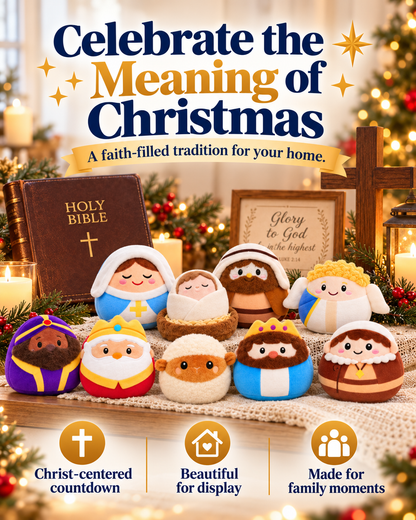 ✨ 24 Days of Nativity Surprises – Plush Christmas Advent Calendar & Heartwarming Gift for Kids 🎁