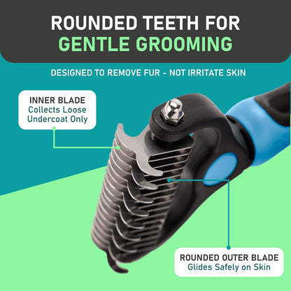 2-in-1 Deshedding & Dematting Pet Brush