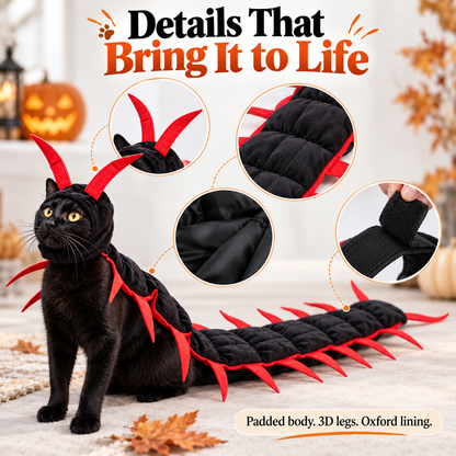 🎃 Creepy-Cute Halloween Centipede Pet Costume – 3D Crawling Outfit for Dogs & Cats 🐾