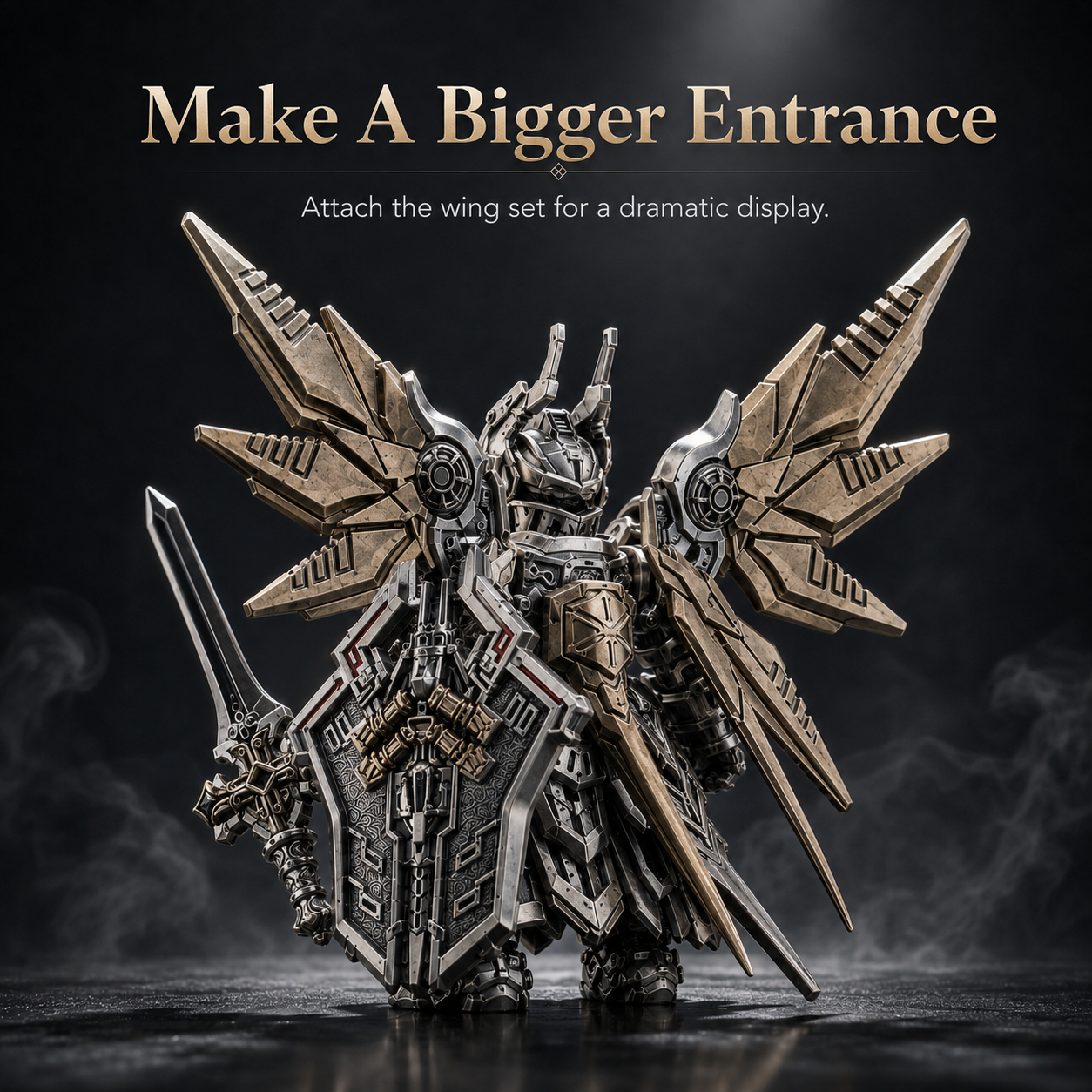 ⚔️ Magnetic Detachable Armored Knight Action Figure with Modular Wings & Weapons 🛡️