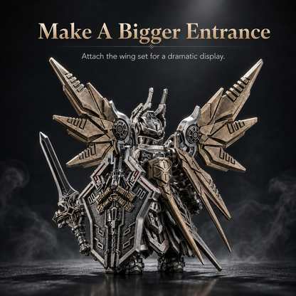 ⚔️ Magnetic Detachable Armored Knight Action Figure with Modular Wings & Weapons 🛡️
