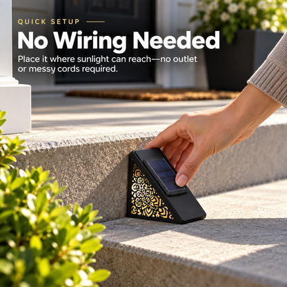 Solar outdoor step lights, IP65 waterproof LED deck/stair lights, color-changing gradient lighting, automatic dusk-to-dawn warm white light, solar-powered.