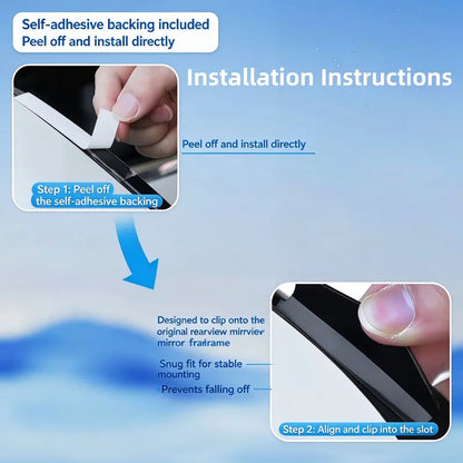 🎁2-in-1 Rearview Mirror Rain Visor with 360° Blind Spot Mirror!!!