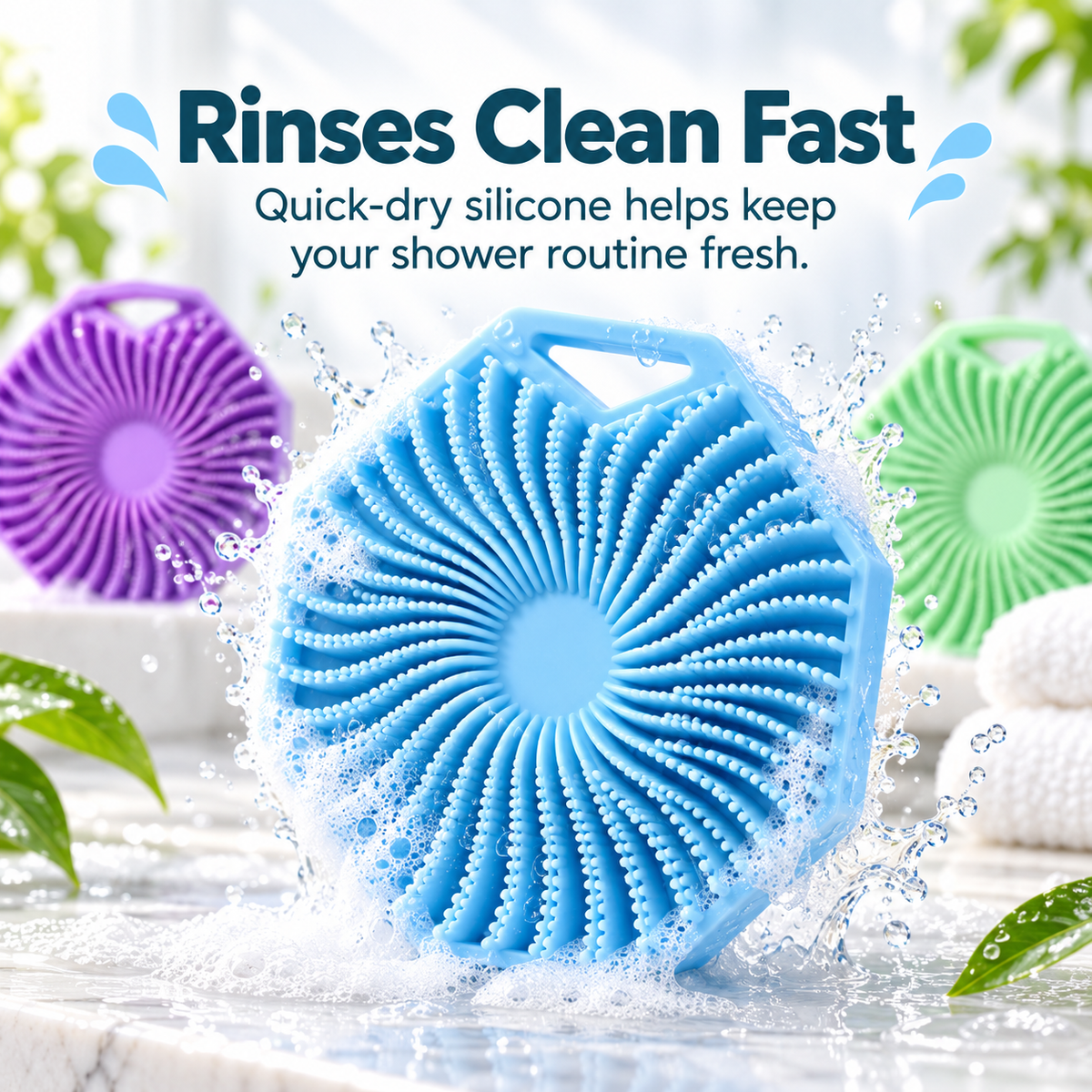 🚿 Ditch the Soggy Loofah – 3-Pack Silicone Scrubber Set 49% OFF