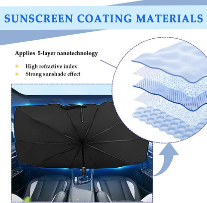 🔥Limited-time offer - 2026 Upgraded Car Windshield Sun Shade Umbrella