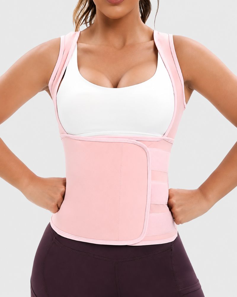 Zip-Up Sauna Sweat Compression Waist Trainer Vest