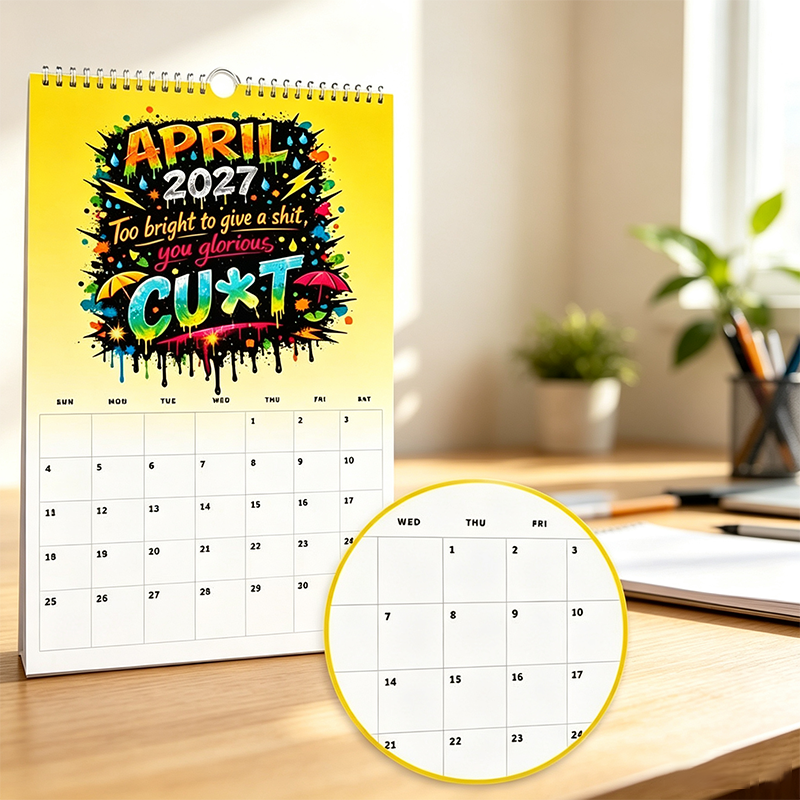 💥Early Bird Sale — 50% OFF🎁2027 Year of the Cu*t Wall Calendar – Bold Graffiti Humor Calendar📆🌟