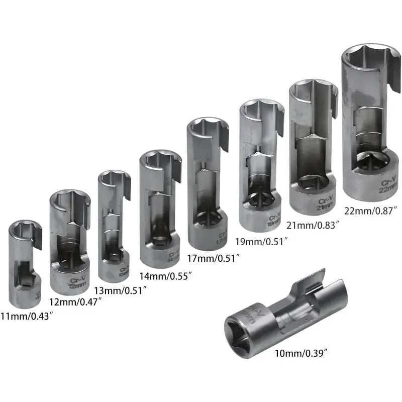 🔧 10–22mm Diesel Injector Fuel Line Socket Wrench Set