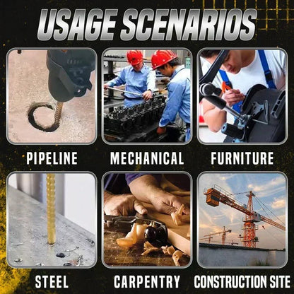🔥 50% OFF Today ⚡ 6-Piece Titanium Serrated Drill Bit Set