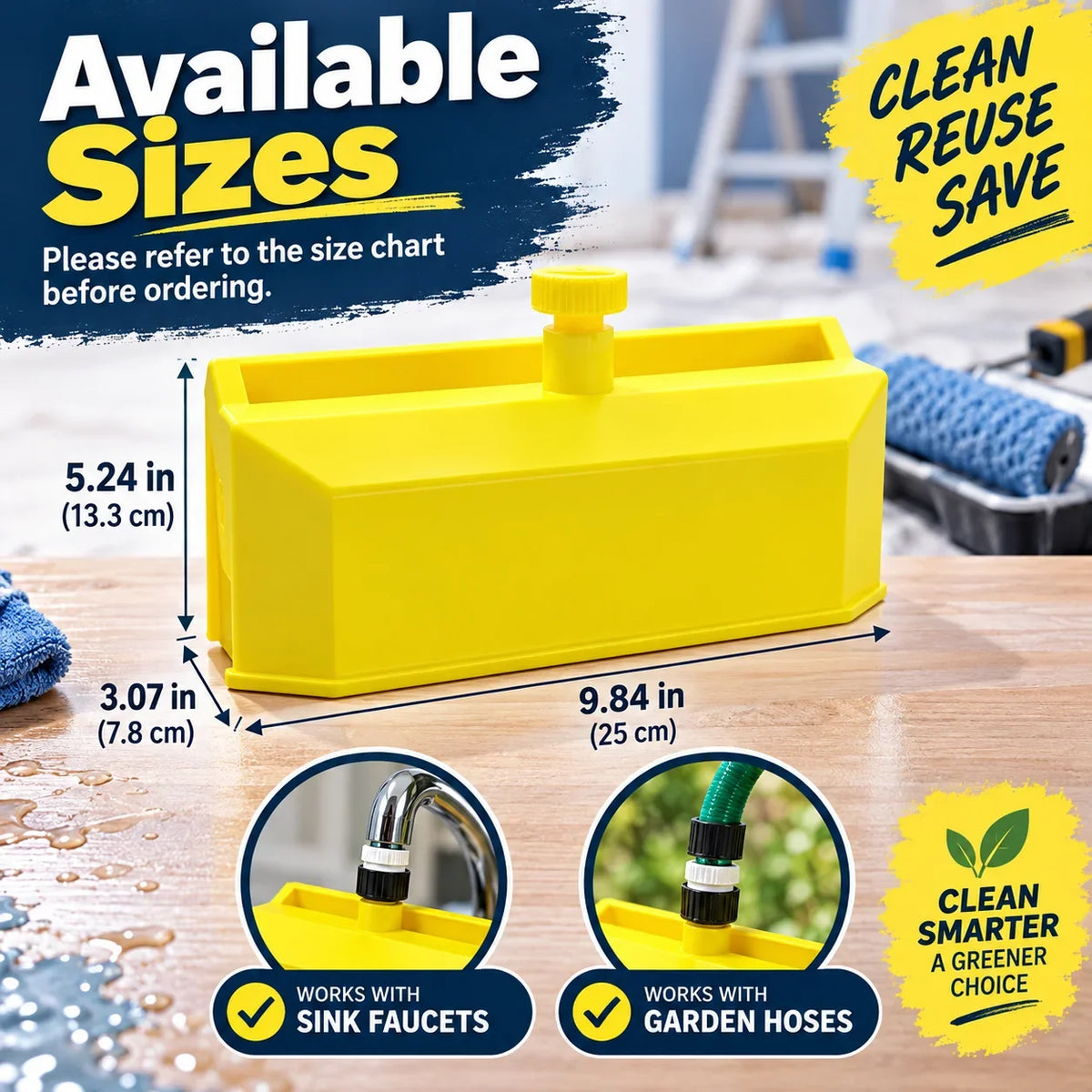 🎁Paint Roller Cleaner with Hose &amp; Faucet Adapter
