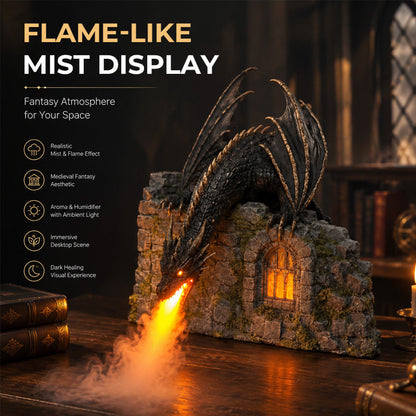 🐉 Dragon Castle Aromatherapy Humidifier – Fantasy Fire-Breathing Mist Decor!