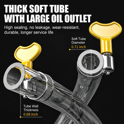 Manual Siphon Pump Kit | Fast Fuel, Water & Oil Transfer Pump with 1M Hose & Hose Clamps for Cars, Boats & Emergency Use