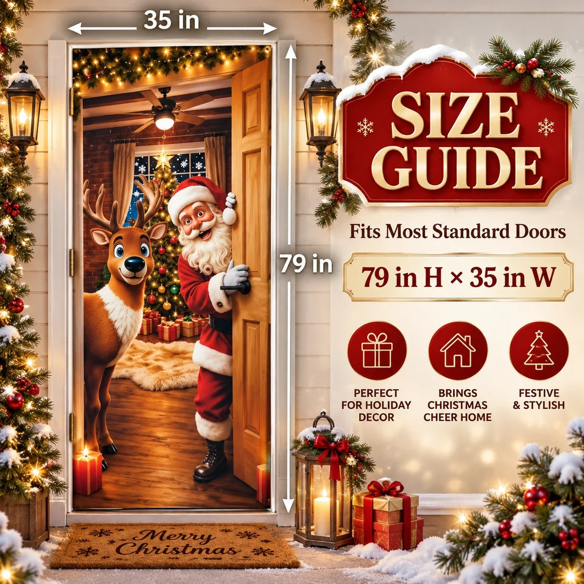 Magical Christmas Door Cover & Holiday Party Banner 🎄