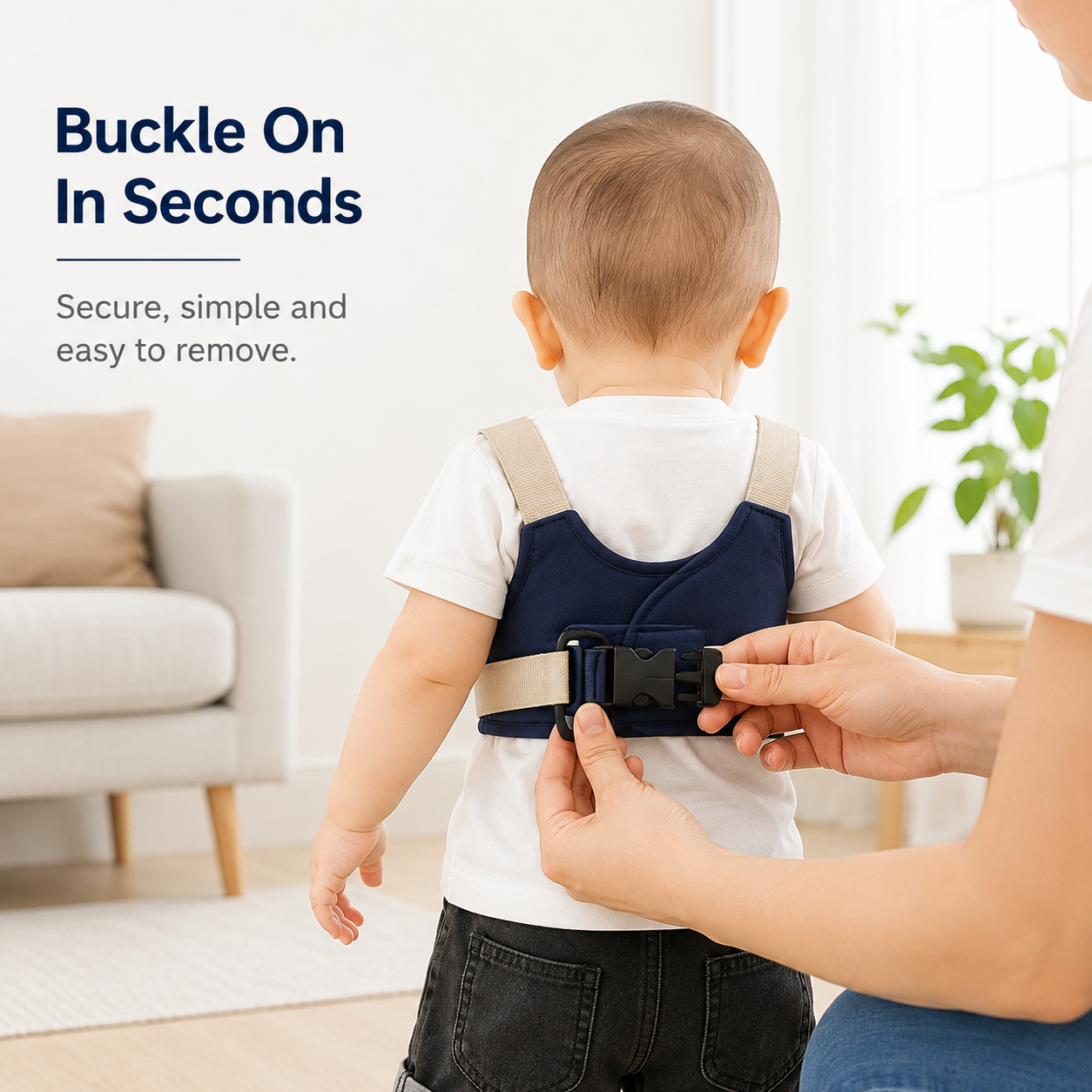 👶 Ergonomic Baby Walking Support Harness – Breathable Toddler First Steps Helper ✨