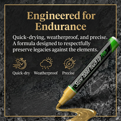 ⏳Limited Time 49% Discount | Golden Tombstone Touch-Up Pen Recover Faded Memorial Engravings