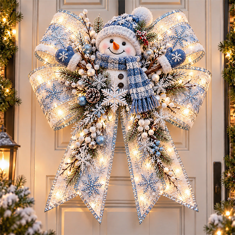 🎀🎄Big & Bright Holiday Bows – A Glowing Christmas Welcome