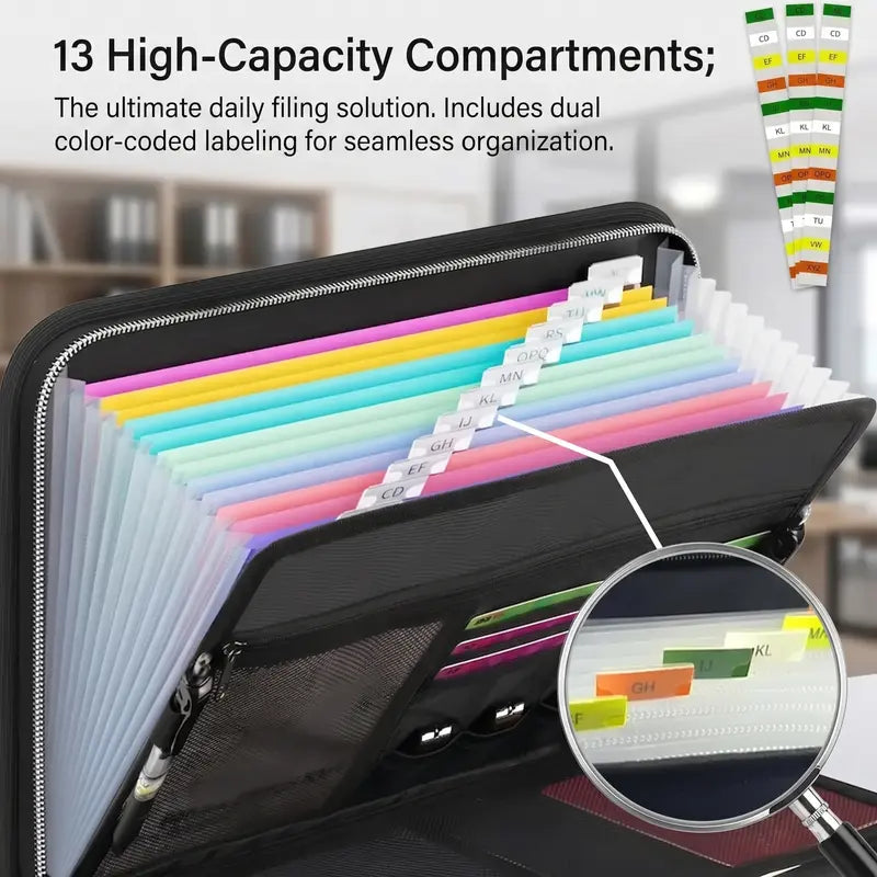 🔥 Fire-Resistant Document Organizer Bag 💖 Large Capacity A4 File Storage Case