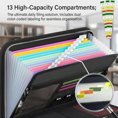 🔥 Fire-Resistant Document Organizer Bag 💖 Large Capacity A4 File Storage Case