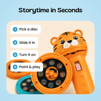 🌙 Kids Animal Story Projector – Magical Bedtime Flashlight