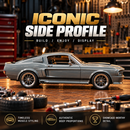 🏎️ Classic GT500-Style Fastback DIY Model Car - V8 Muscle Car Kit 🛠️