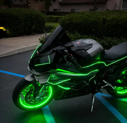 🏍️ Motorcycle RGBIC Glow Kit – 5000+ Colors, Music Sync & App Control