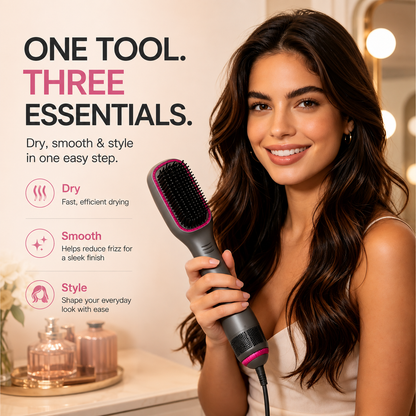 One-Step Hair Dryer and Styler All-in-One Brush for Smooth Hair